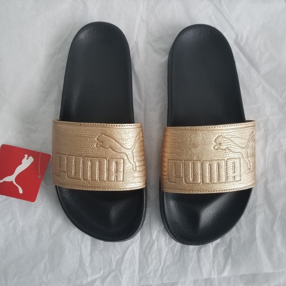 gold puma slides